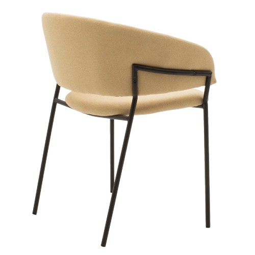 Πολυθρόνα Maggie pakoworld μεταλλική μαύρη-ύφασμα μπεζ Πολυθρόνα Maggie pakoworld μεταλλική μαύρη-ύφασμα μπεζ