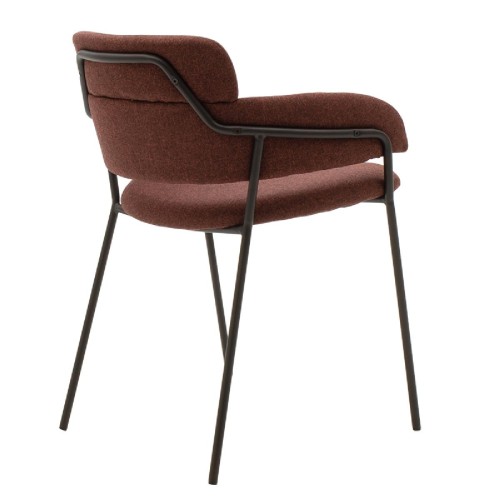 Πολυθρόνα Nicole pakoworld μεταλλική μαύρη-ύφασμα κεραμιδί Πολυθρόνα Nicole pakoworld μεταλλική μαύρη-ύφασμα κεραμιδί