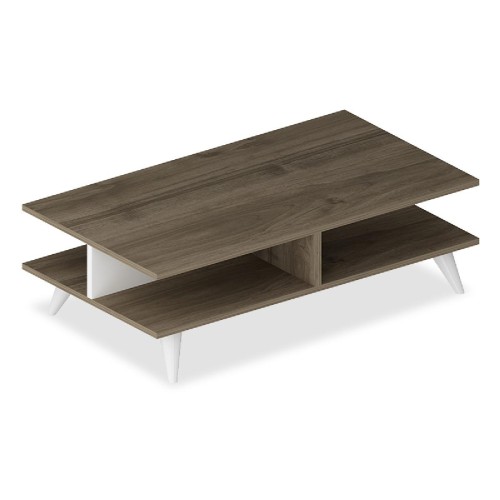 Τραπέζι σαλονιού Isabel pakoworld χρώμα καρυδί-λευκό 90x50x27,5εκ Τραπέζι σαλονιού Isabel pakoworld χρώμα καρυδί-λευκό 90x50x27,5εκ