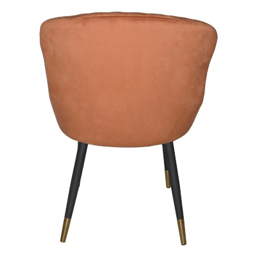 Πολυθρόνα Gana pakoworld βελούδο κεραμιδί-μαύρο χρυσό πόδι Πολυθρόνα Gana pakoworld βελούδο κεραμιδί-μαύρο χρυσό πόδι