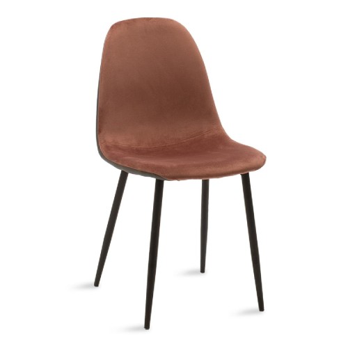 Καρέκλα Naomi pakoworld pu γκρι-βελούδο σάπιο μήλο-πόδια μαύρο Καρέκλα Naomi pakoworld pu γκρι-βελούδο σάπιο μήλο-πόδια μαύρο