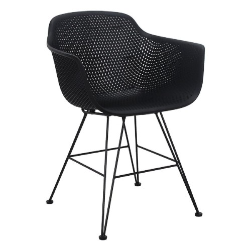 Πολυθρόνα Beck pakoworld PP-μέταλλο χρώμα μαύρο Πολυθρόνα Beck pakoworld PP-μέταλλο χρώμα μαύρο