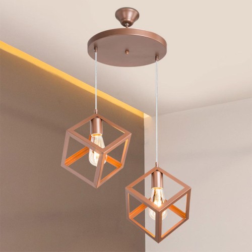 Φωτιστικό οροφής δίφωτο PWL-1152 pakoworld Ε27 χαλκού Φ45x82εκ Φωτιστικό οροφής δίφωτο PWL-1152 pakoworld Ε27 χαλκού Φ45x82εκ