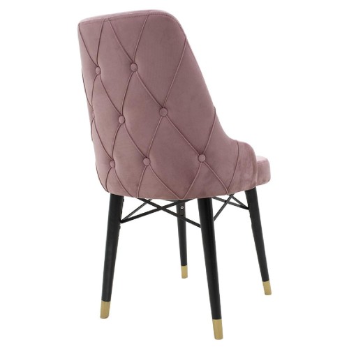 Καρέκλα Evadne pakoworld βελούδο σάπιο μήλο-μαύρο χρυσό πόδι Καρέκλα Evadne pakoworld βελούδο σάπιο μήλο-μαύρο χρυσό πόδι