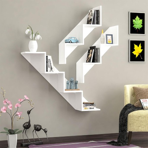 Ραφιέρα τοίχου 3ων τεμ Celby pakoworld λευκό 102x22x77εκ Ραφιέρα τοίχου 3ων τεμ Celby pakoworld λευκό 102x22x77εκ