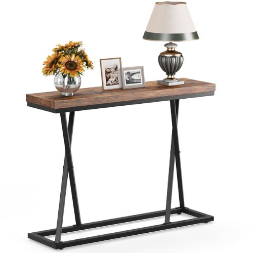 Κονσόλα Glimmer pakoworld μασίφ ξύλο πεύκου καρυδί-μαύρο 100x30x80εκ Κονσόλα Glimmer pakoworld μασίφ ξύλο πεύκου καρυδί-μαύρο 100x30x80εκ