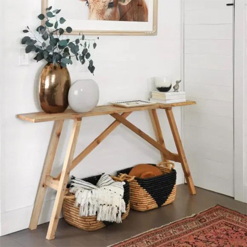 Κονσόλα Roosevelt pakoworld φυσικό ξύλο πεύκου 35mm καρυδί 119x29x80εκ Κονσόλα Roosevelt pakoworld φυσικό ξύλο πεύκου 35mm καρυδί 119x29x80εκ