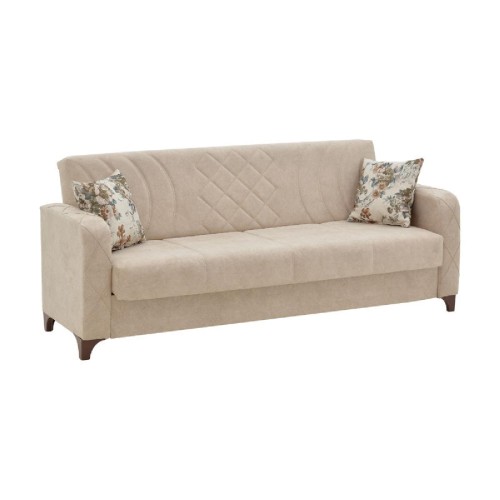 Καναπές - κρεβάτι Jareth pakoworld 3θέσιος ύφασμα εκρού antique 205x60x85εκ Καναπές - κρεβάτι Jareth pakoworld 3θέσιος ύφασμα εκρού antique 205x60x85εκ