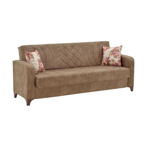 Καναπές - κρεβάτι Jareth pakoworld 3θέσιος ύφασμα καφέ 205x60x85εκ Καναπές - κρεβάτι Jareth pakoworld 3θέσιος ύφασμα καφέ 205x60x85εκ