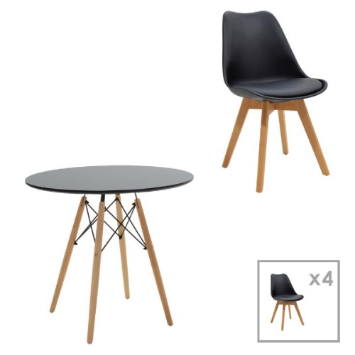 Φοιτητικό πακέτο επίπλων τραπεζαρίας Meal 1 pakoworld σετ 5 τμχ