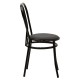 Καρέκλα Βιέννης I pakoworld pu-μέταλλο μαύρο gloss