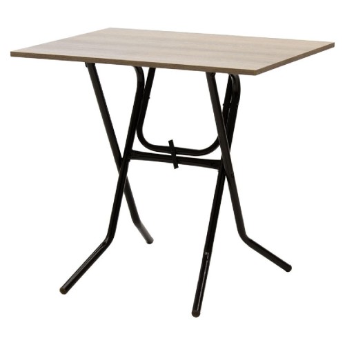 Τραπέζι PWF-0643 pakoworld πτυσσόμενο σταχτί-πόδι μαύρο gloss 80x60x75εκ Τραπέζι PWF-0643 pakoworld πτυσσόμενο σταχτί-πόδι μαύρο gloss 80x60x75εκ