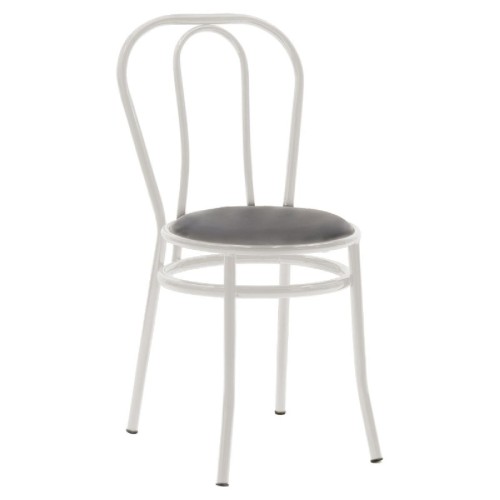 Καρέκλα Βιέννης I pakoworld pu μαύρο-μέταλλο εκρού Καρέκλα Βιέννης I pakoworld pu μαύρο-μέταλλο εκρού