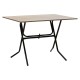 Τραπέζι PWF-0643 pakoworld πτυσσόμενο σταχτί-πόδι μαύρο gloss 100x60x75εκ