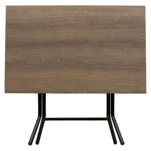 Τραπέζι PWF-0643 pakoworld πτυσσόμενο σταχτί-πόδι μαύρο gloss 100x60x75εκ Τραπέζι PWF-0643 pakoworld πτυσσόμενο σταχτί-πόδι μαύρο gloss 100x60x75εκ