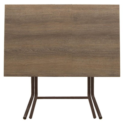 Τραπέζι PWF-0643 pakoworld πτυσσόμενο σταχτί-πόδι καφέ σφυρήλατο 100x60x75εκ Τραπέζι PWF-0643 pakoworld πτυσσόμενο σταχτί-πόδι καφέ σφυρήλατο 100x60x75εκ