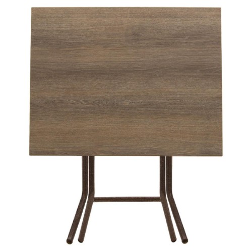 Τραπέζι Liam pakoworld πτυσσόμενο σταχτί-πόδι καφέ σφυρήλατο 70x50x75εκ Τραπέζι Liam pakoworld πτυσσόμενο σταχτί-πόδι καφέ σφυρήλατο 70x50x75εκ