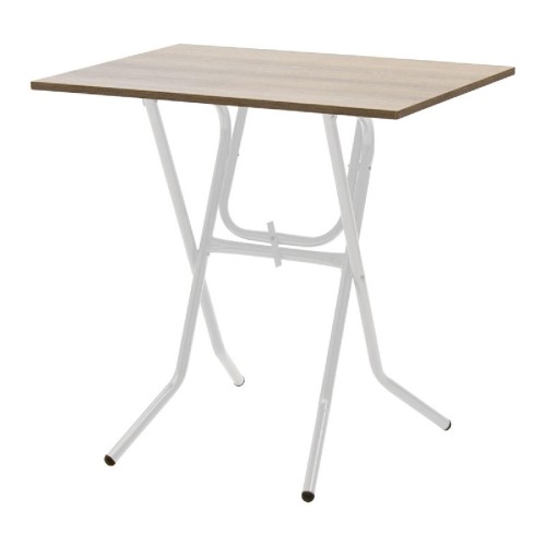 Τραπέζι Liam pakoworld πτυσσόμενο σταχτί-πόδι λευκό 70x50x75εκ Τραπέζι Liam pakoworld πτυσσόμενο σταχτί-πόδι λευκό 70x50x75εκ