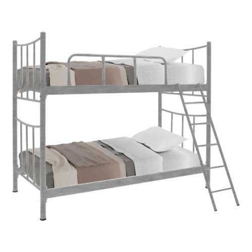 Κρεβάτι-κουκέτα Winston pakoworld μεταλλικό γκρι σφυρήλατο 90x190εκ Κρεβάτι-κουκέτα Winston pakoworld μεταλλικό γκρι σφυρήλατο 90x190εκ