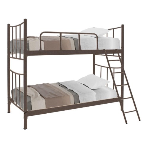 Κρεβάτι-κουκέτα Winston pakoworld μεταλλικό καφέ σφυρήλατο 90x190εκ Κρεβάτι-κουκέτα Winston pakoworld μεταλλικό καφέ σφυρήλατο 90x190εκ