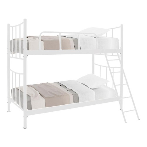 Κρεβάτι-κουκέτα Winston pakoworld μεταλλικό λευκό 90x190εκ Κρεβάτι-κουκέτα Winston pakoworld μεταλλικό λευκό 90x190εκ