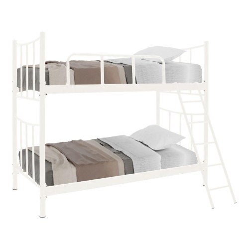 Κρεβάτι-κουκέτα Winston pakoworld μεταλλικό εκρού 90x190εκ Κρεβάτι-κουκέτα Winston pakoworld μεταλλικό εκρού 90x190εκ