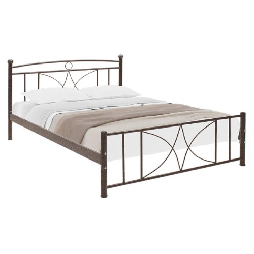 Κρεβάτι διπλό Billy pakoworld μεταλλικό χρώμα καφέ σφυρήλατο 160x200εκ Κρεβάτι διπλό Billy pakoworld μεταλλικό χρώμα καφέ σφυρήλατο 160x200εκ