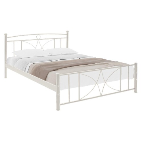 Κρεβάτι διπλό Billy pakoworld μεταλλικό χρώμα ecru 160x200εκ Κρεβάτι διπλό Billy pakoworld μεταλλικό χρώμα ecru 160x200εκ